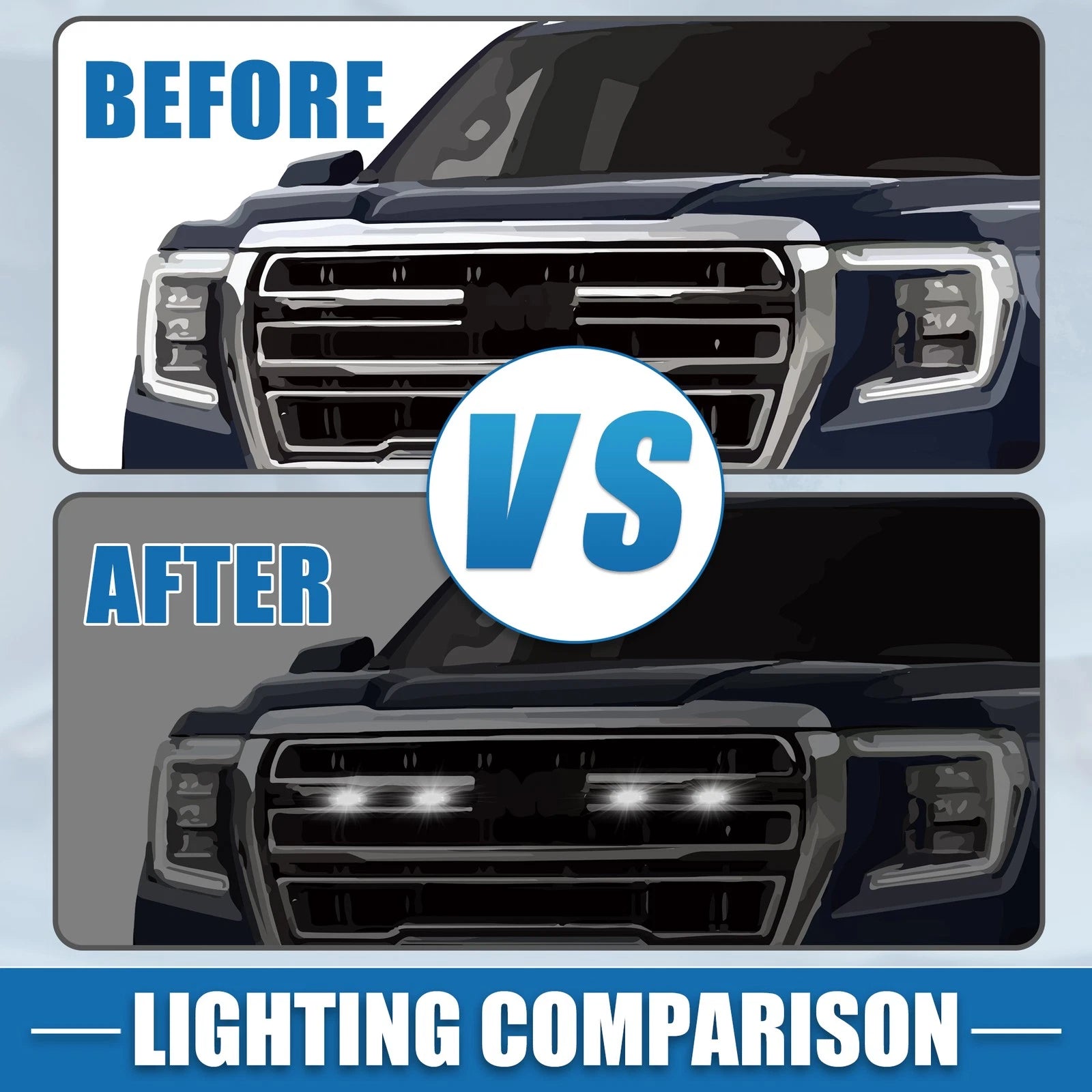 Front Grille Lights Set for Toyota Tacoma TRD PRO (2016–2022)