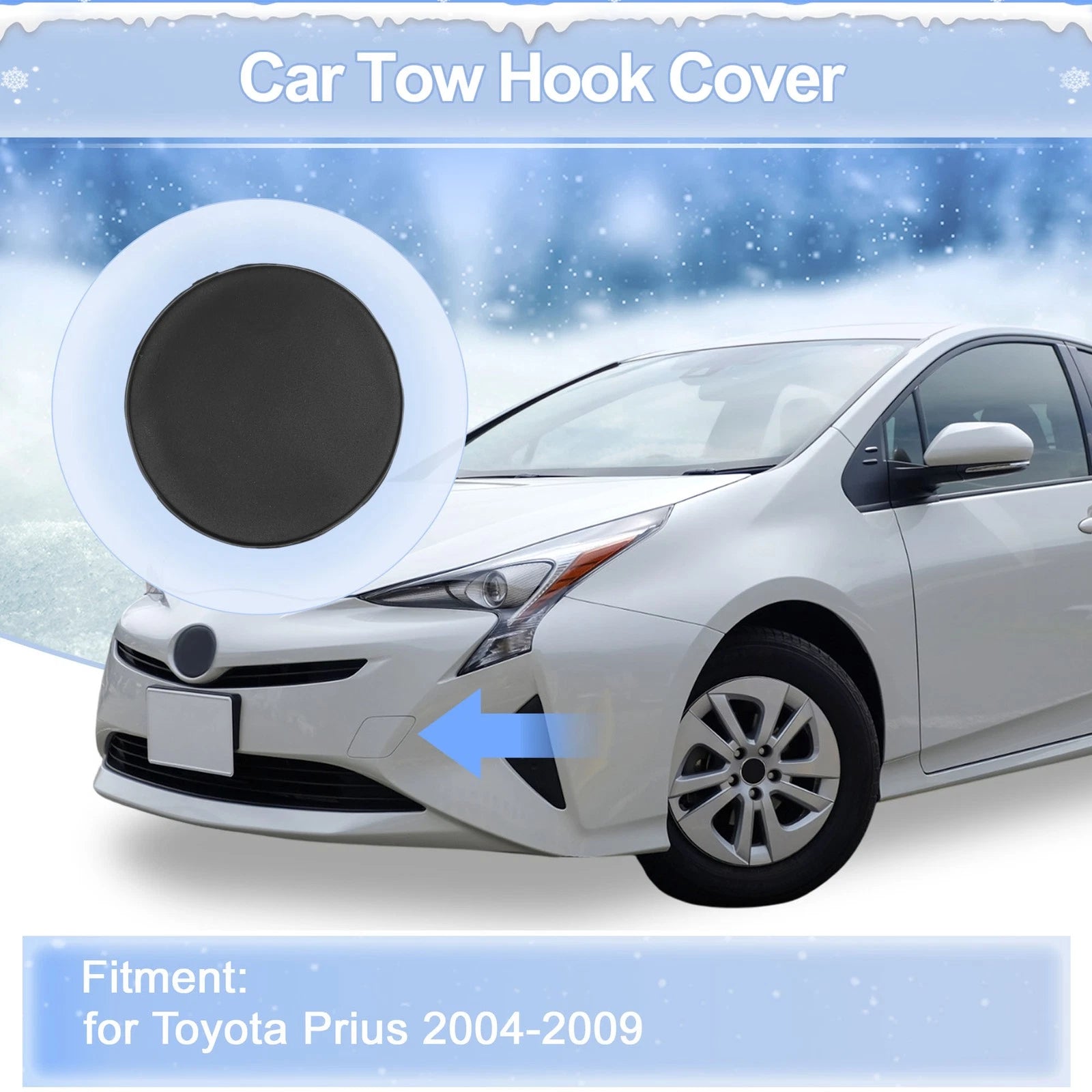 Tow Hook Cover Cap Left Front Replacement for Toyota Auris 2006–2009