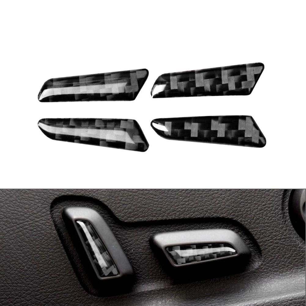 Carbon Fiber Seat Adjustment Switch Cover for Audi A4 A5 (2008–2020)