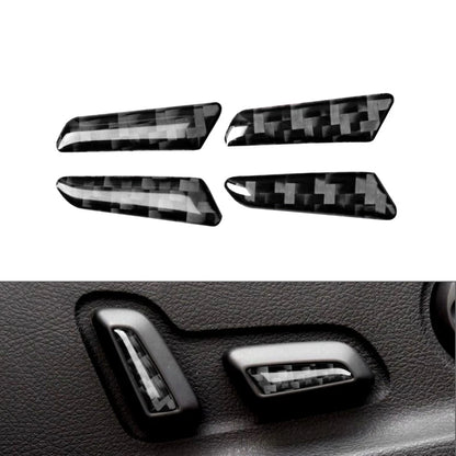 Carbon Fiber Seat Adjustment Switch Cover for Audi A4 A5 (2008–2020)