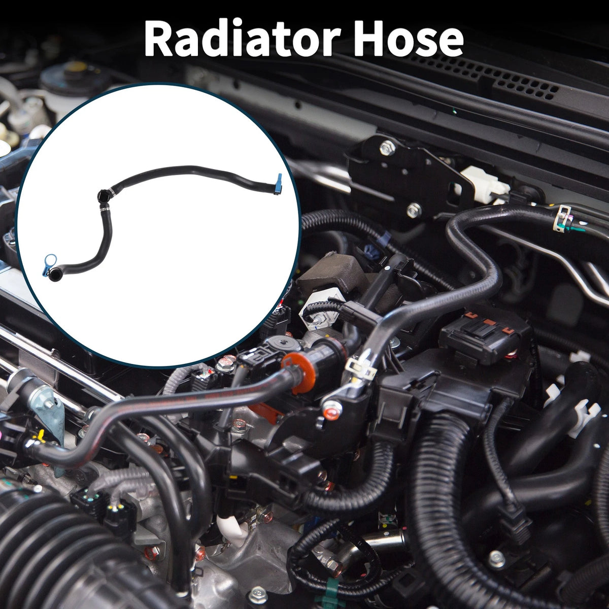 Radiator Hose Coolant Pipe for Volvo V40 (2014) Rubber Black
