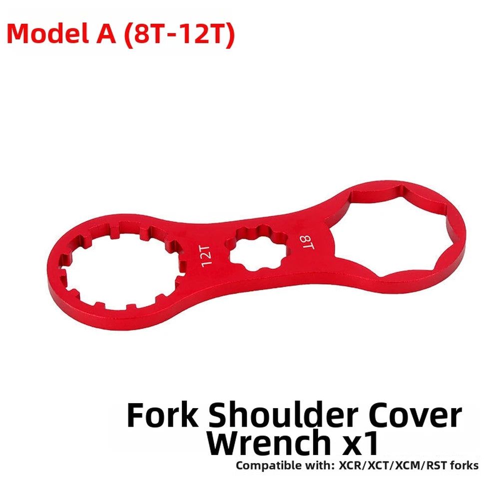 Front Fork Shoulder Wrench for MTB Forks (3-Way Lock Switch)