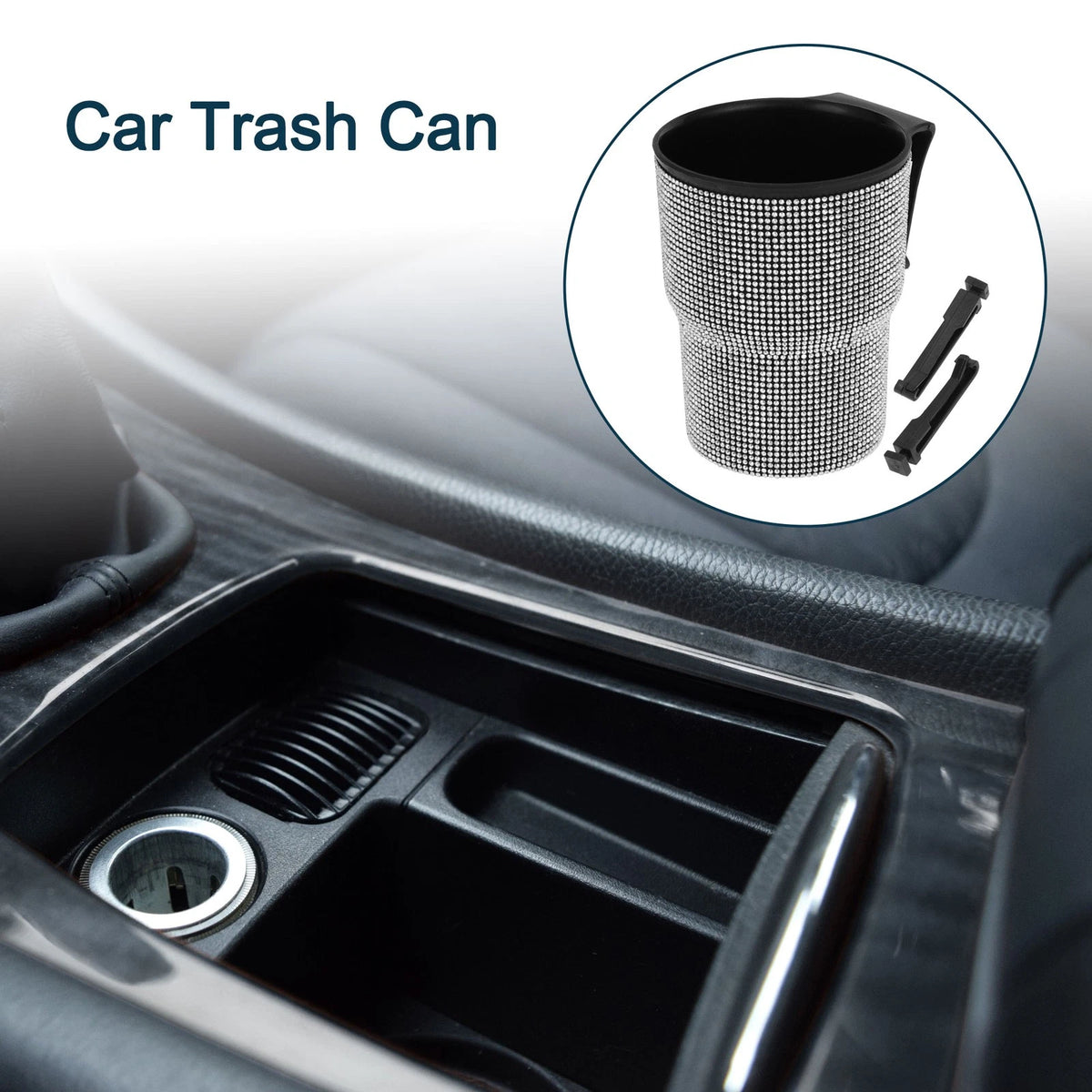 Portable Car Trash Can for Universal Fit (1 Pc)
