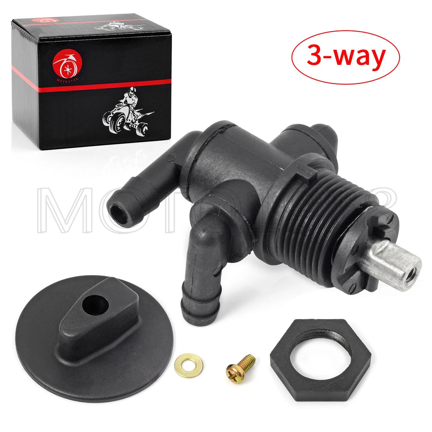 3-Way Fuel Shut Off Valve Petcock for Polaris Sportsman 400 500 600 (1996–2006)