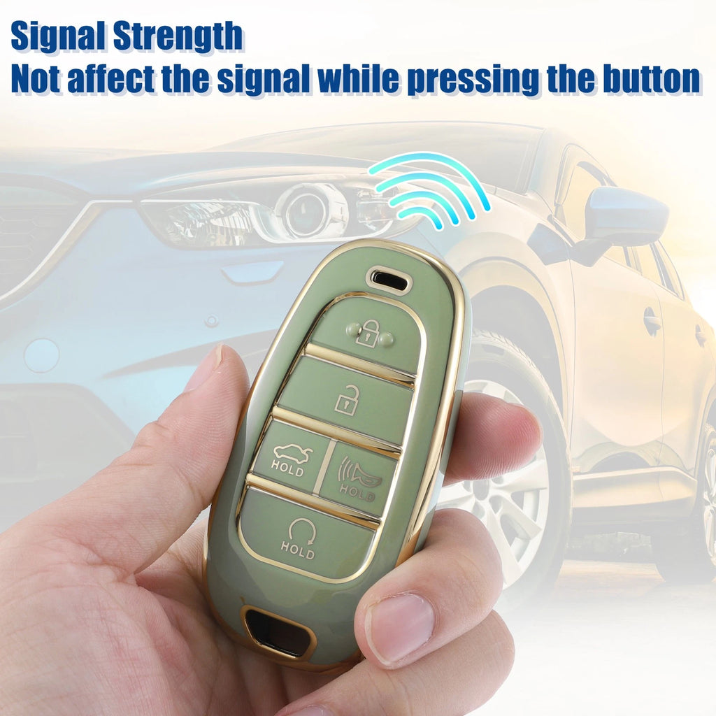 5 Button Keyless Entry Remote Key Fob Cover for Hyundai Tucson (2016–2024)