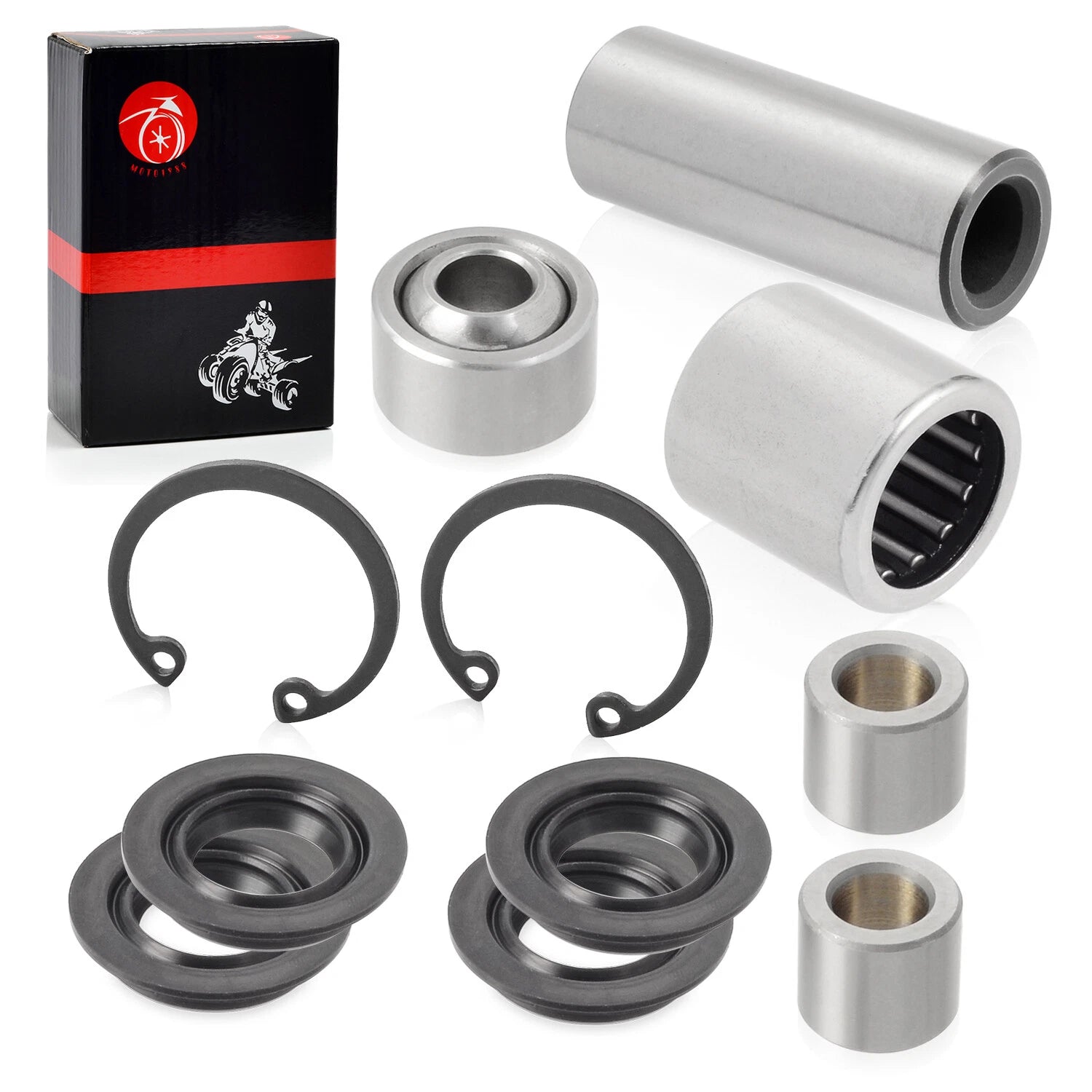 4X Front Upper Arm Bearing Bushing Seal Kit for Kawasaki KFX450R (2008–2014)