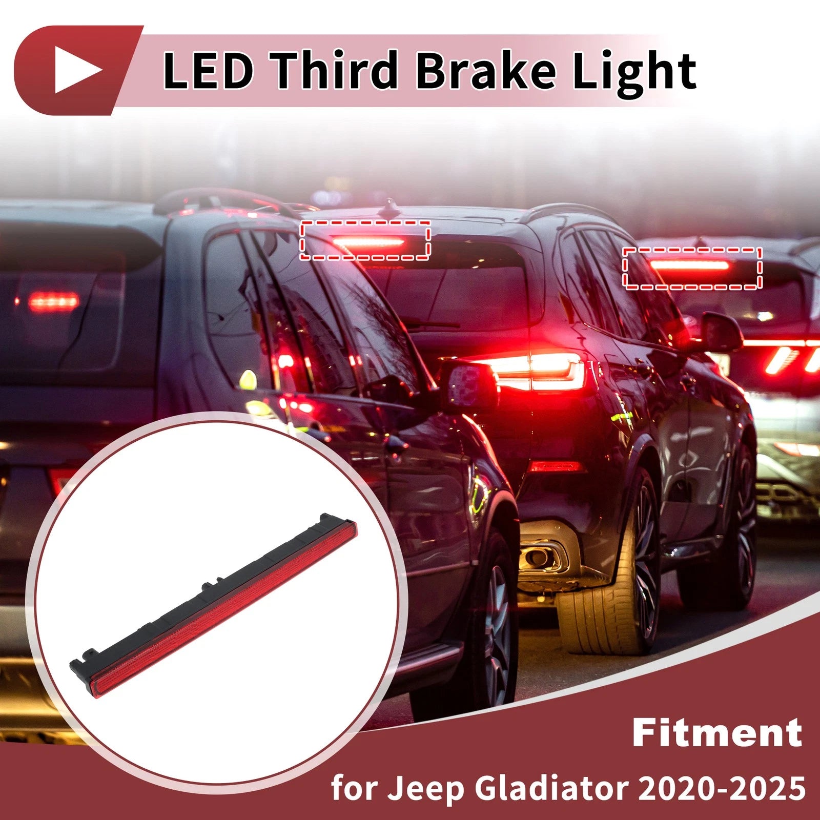 LED Third Brake Light for Jeep Gladiator (2020–2025) 68338388AC