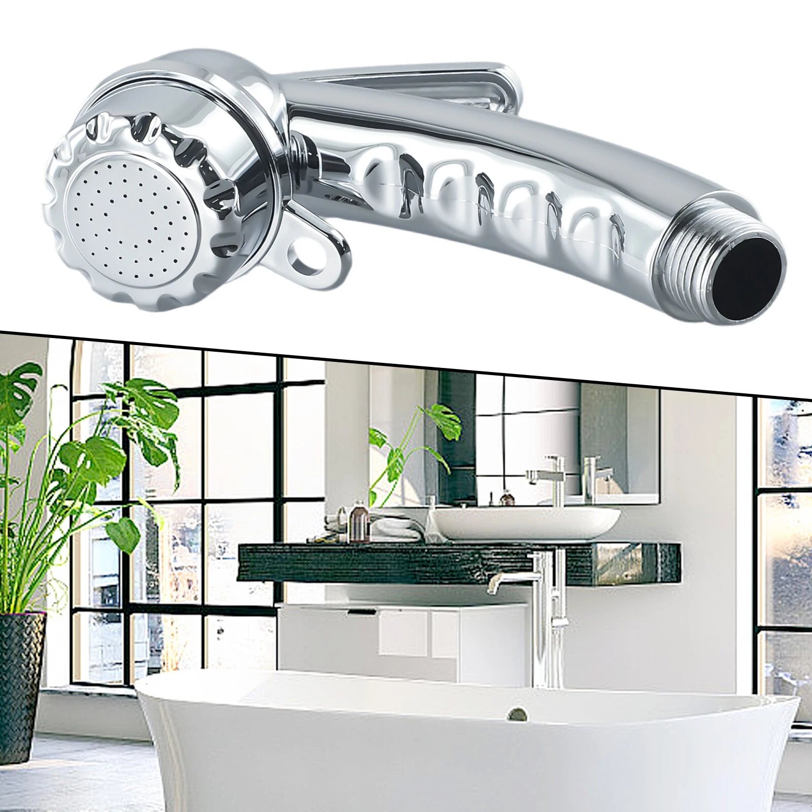 12" Shower Head with Stop Button for Boat Motorhome