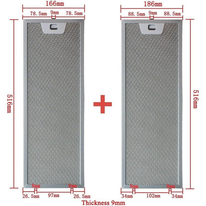 Stainless Steel Kitchen Range Hood Filter 516x166mm 516x186mm