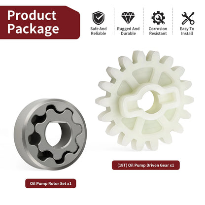 Oil Pump Driven Gear w/ Rotor Set for Honda CRF250R (2004–2009), CRF250X (2004–2017)