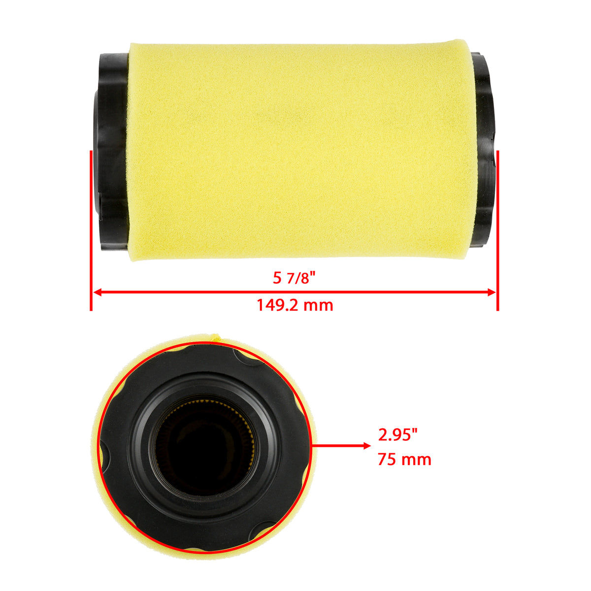 Air Filter Replacement for John Deere LA125 L100 with 42 Inch Deck (1998–2008)
