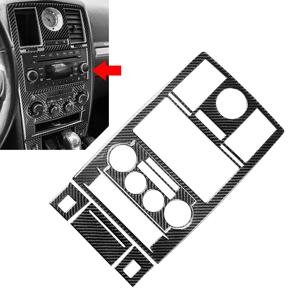 Center Console Climate Control CD Panel Cover Trim for Chrysler 300 (2008–2010) Black