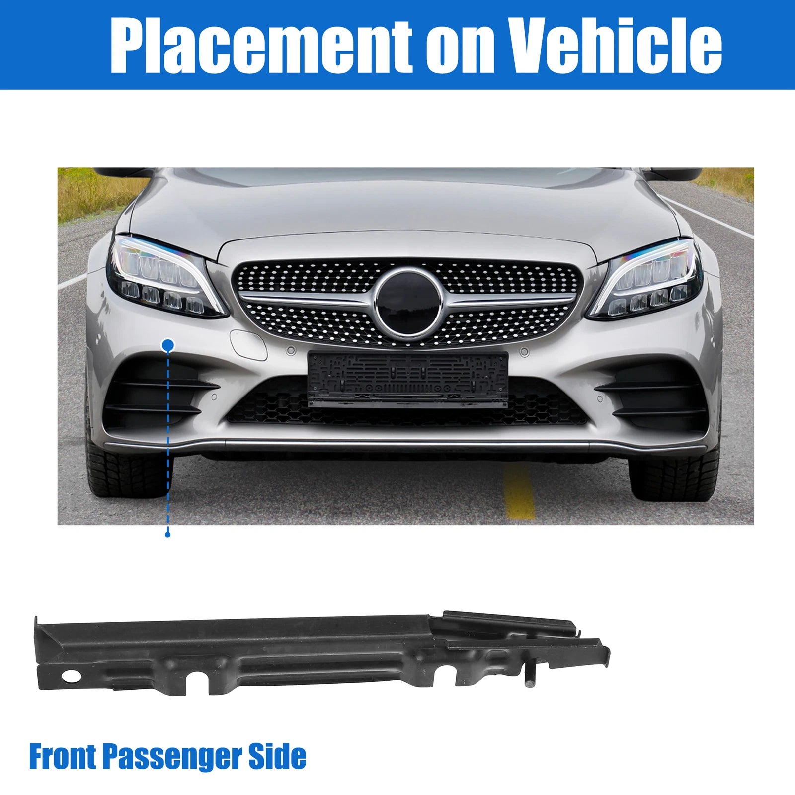 Front Left Upper Bumper Cover Inner Support Bracket for Mercedes-Benz CLK63 (2007–2009)
