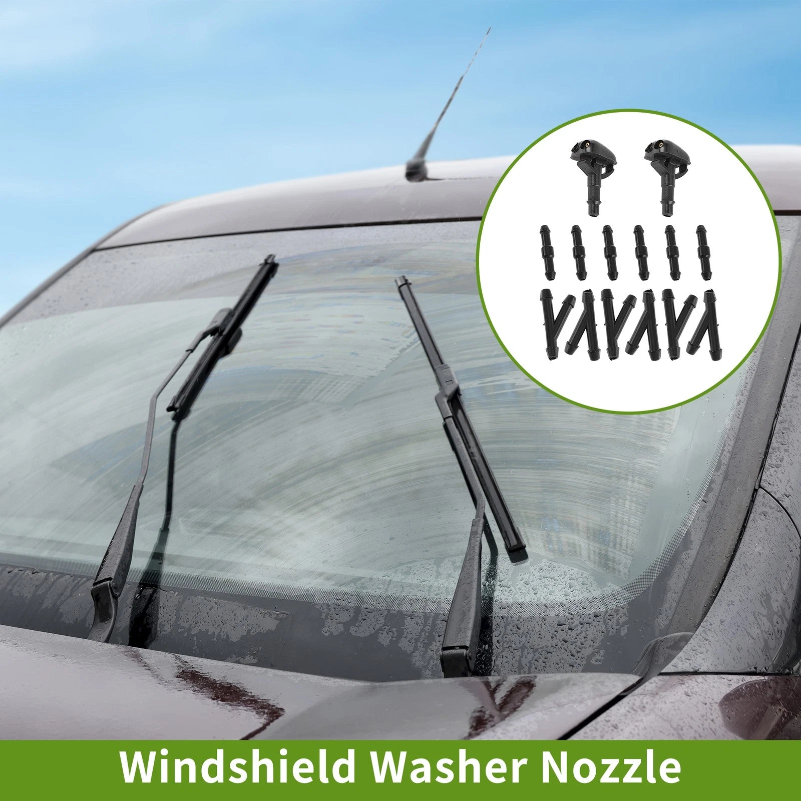 Windshield Washer Nozzle with Hose Connector for Mitsubishi Outlander (2011–2018)