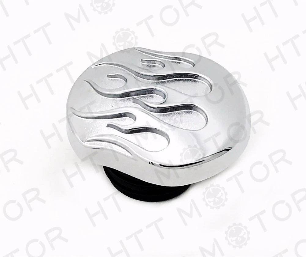 Chrome Flame Gas Cap for Harley (1984–2015)