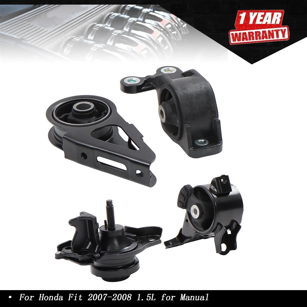 Set of 4 Engine Motor & Trans Mounts for Honda Fit (2007–2008) 1.5L