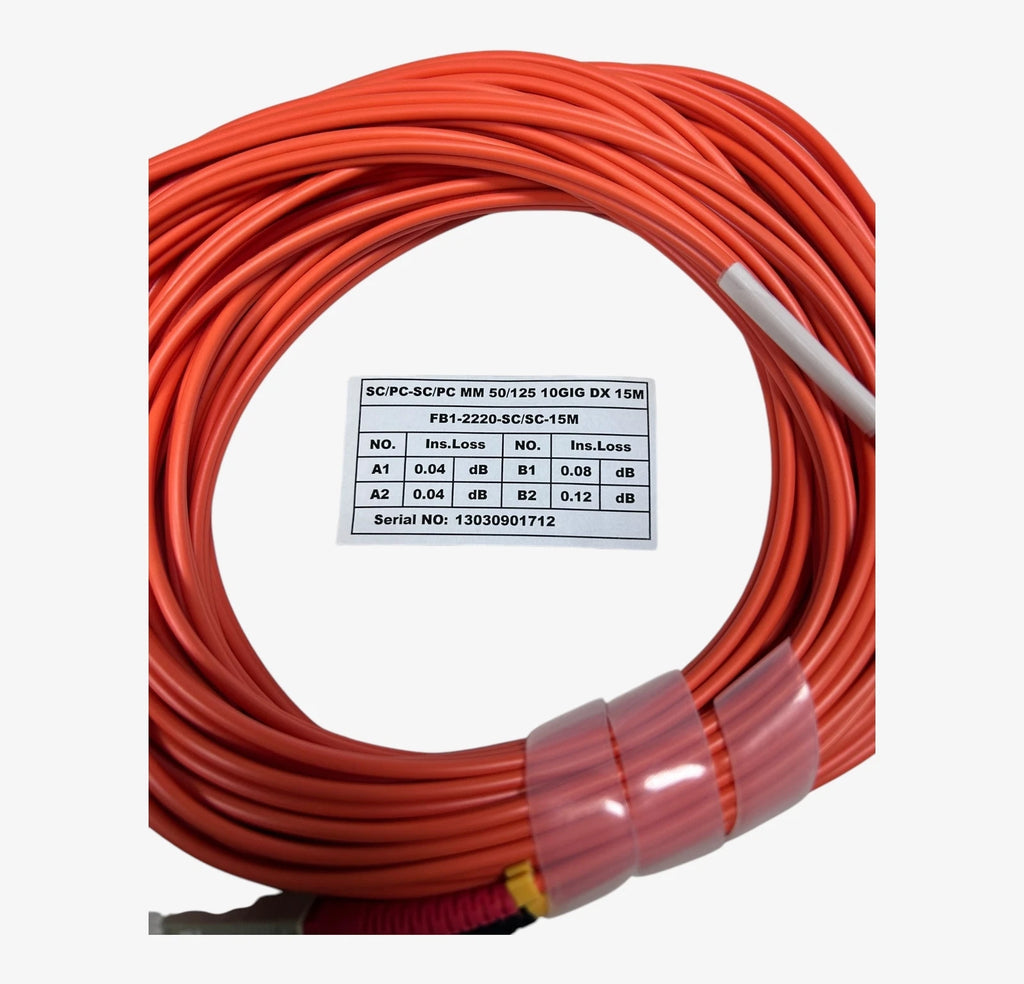 Fiber Patch Cable FB1-2220-SC/SC for Commercial Grade (15M)