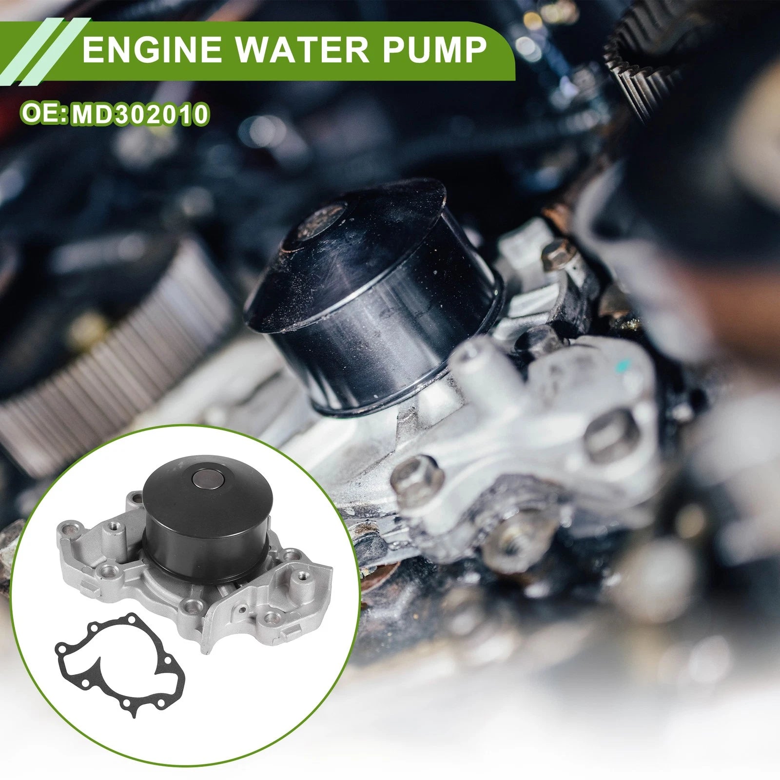 Engine Water Pump for Mitsubishi Lancer (1994–1996) MD302010