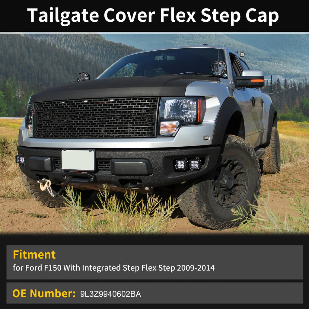 Tailgate Flex Step Trim Center Cap Replacement for Ford F150 (2009–2014)