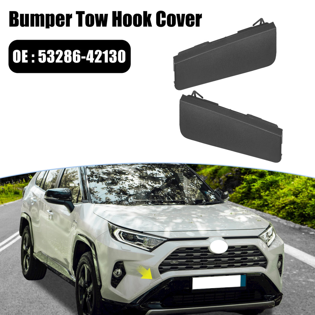 Tow Hook Cover Front Pair Replacement for Toyota RAV4 (2013–2018)