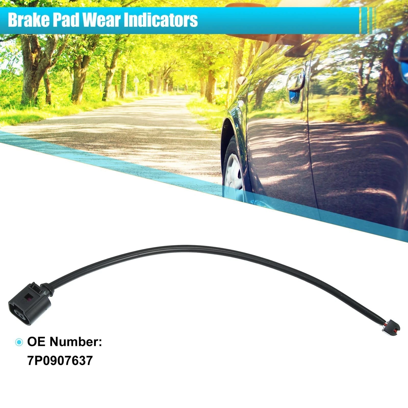 4pcs Front Disc Brake Pad Wear Sensor Replacement for Volkswagen Touareg (2004–2010)