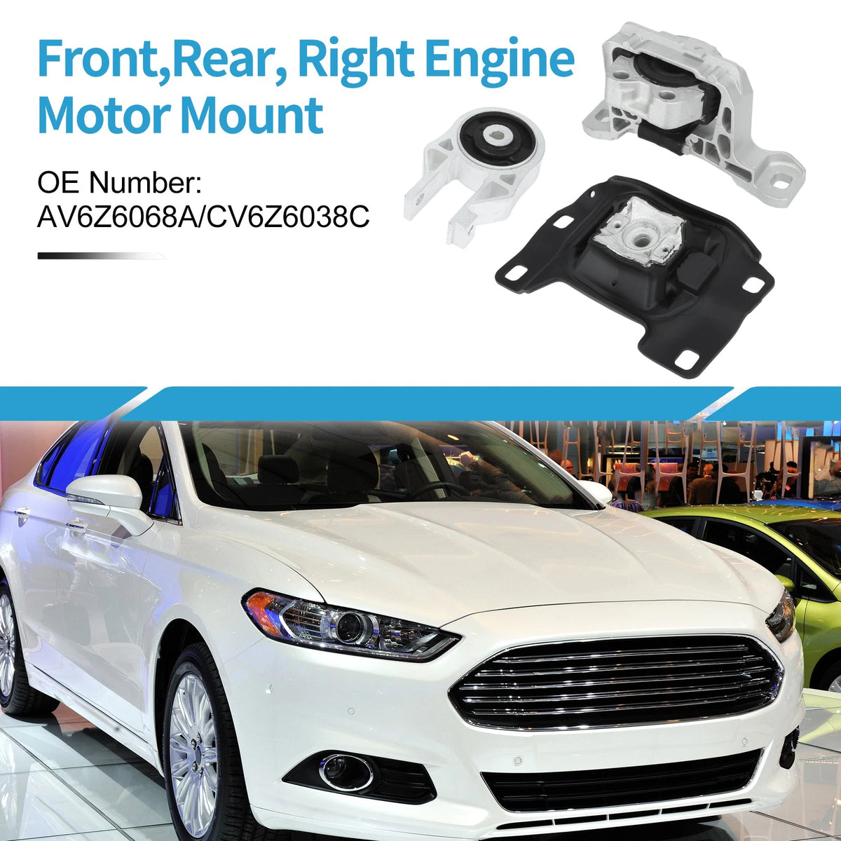 Engine Motor Transmission Mount Set Replacement for Ford Escape (2013–2016)