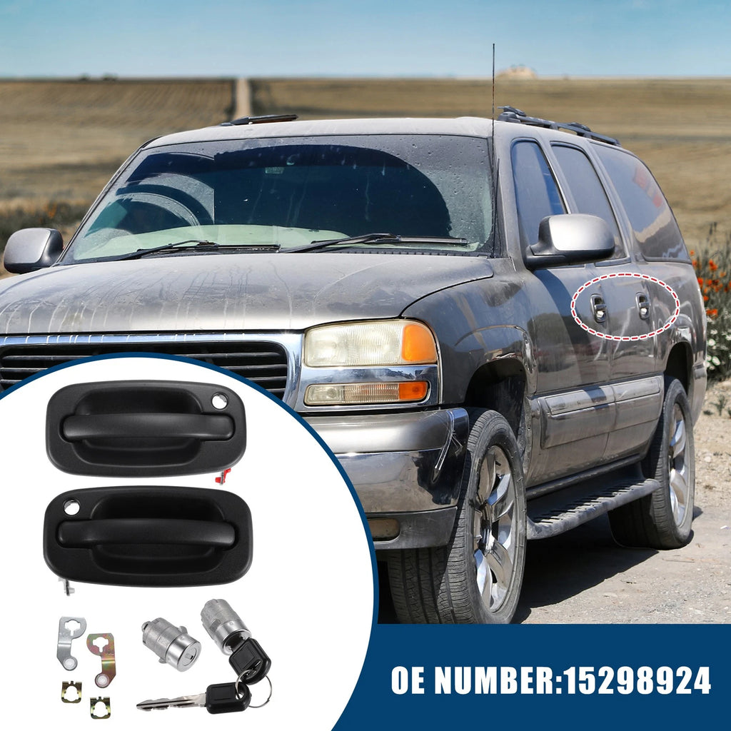 Exterior Door Handle Door Lock Cylinder Replacement for Chevy Silverado (2014–2018)