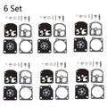 Set of 6 Carburetor Diaphragm Repair Kit for Stihl 010 011 011AV (RB-11)