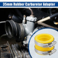Carburetor Adapter Inlet Intake Pipe Boot 35mm ID with Clamp for
