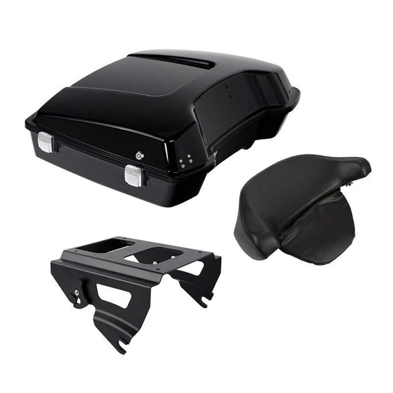 Black Razor Trunk Backrest for Harley Touring Road Glide (2009–2013)