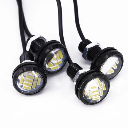 Set of 4 15W White Dustproof Reversing Lamps for