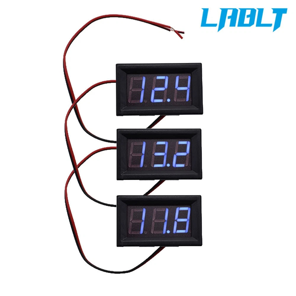 6X LED Digital Display Voltage Meter for Motorcycle (4.5-30V)