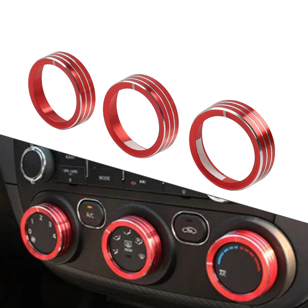 Red Center Console AC Switch Control Knob Ring for Kia Cerato K3 Forte (2017–2018)