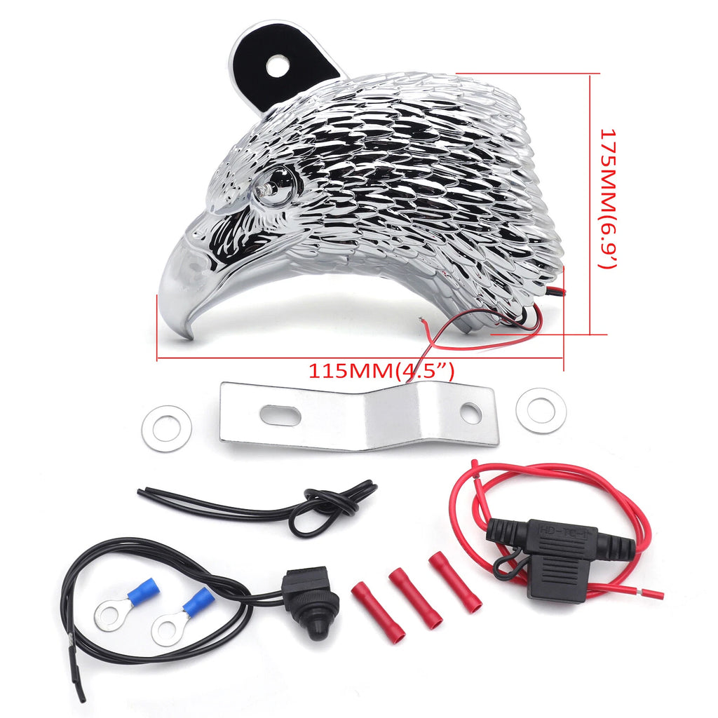 Chrome Eagle horn cover with LED for Harley V-Rod (1992–2020)