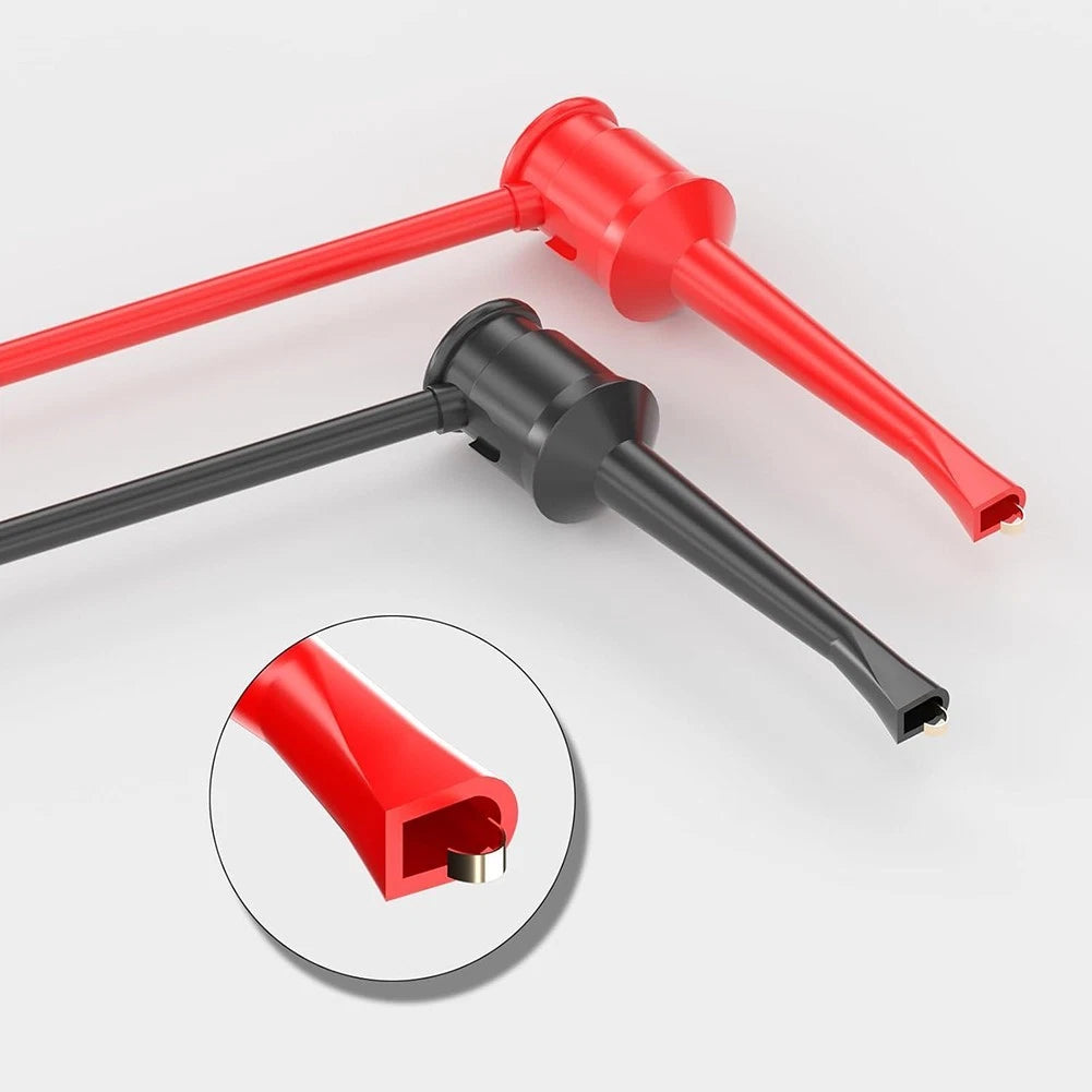 2X Multimeter Extension Leads with 4mm Female Banana Socket Clips
