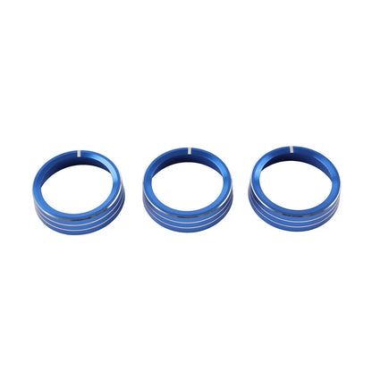 3X Blue AC Switch Control Knob Ring for Kia Cerato K3 Forte (2017–2018)