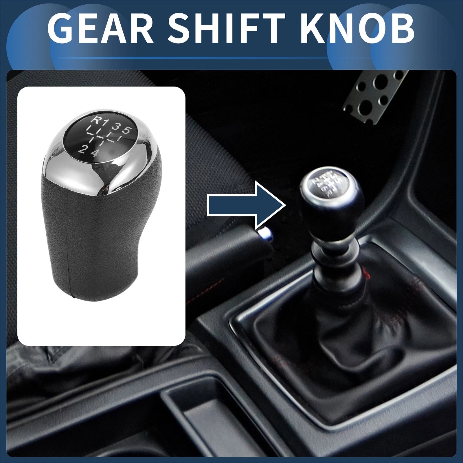 5 Speed Manual Gear Shifter Knob Replacement for Hyundai Accent (2011–2014)