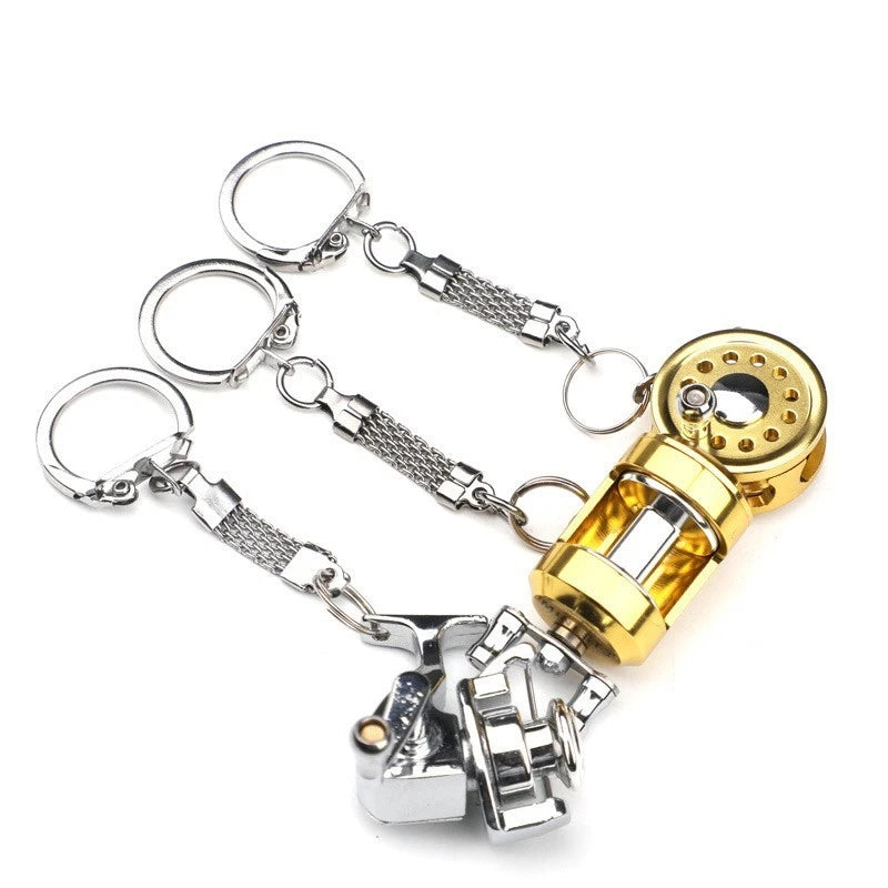 Key Chain with Drum Wheel Design for Anglers