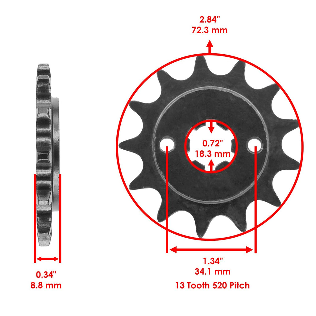 Drive Chain and Sprocket Kit Replacement for Yamaha Blaster 200 (1988–2006)