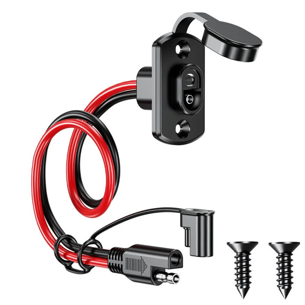 12AWG 30CM SAE Extension Cable Power Socket Quick Connect Panel Connector