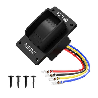 RV Power Jack Switch 12V 20A Waterproof Metal Plastic Housing (2010–2023)