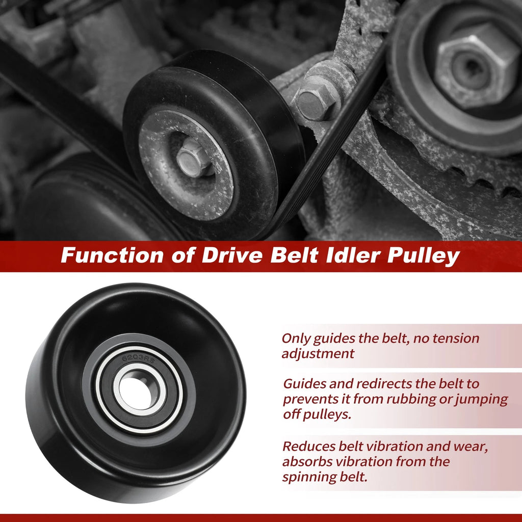 Accessory Drive Belt Idler Pulley Replacement for Dodge Ram 1500 2500 3500 (2011–2018)