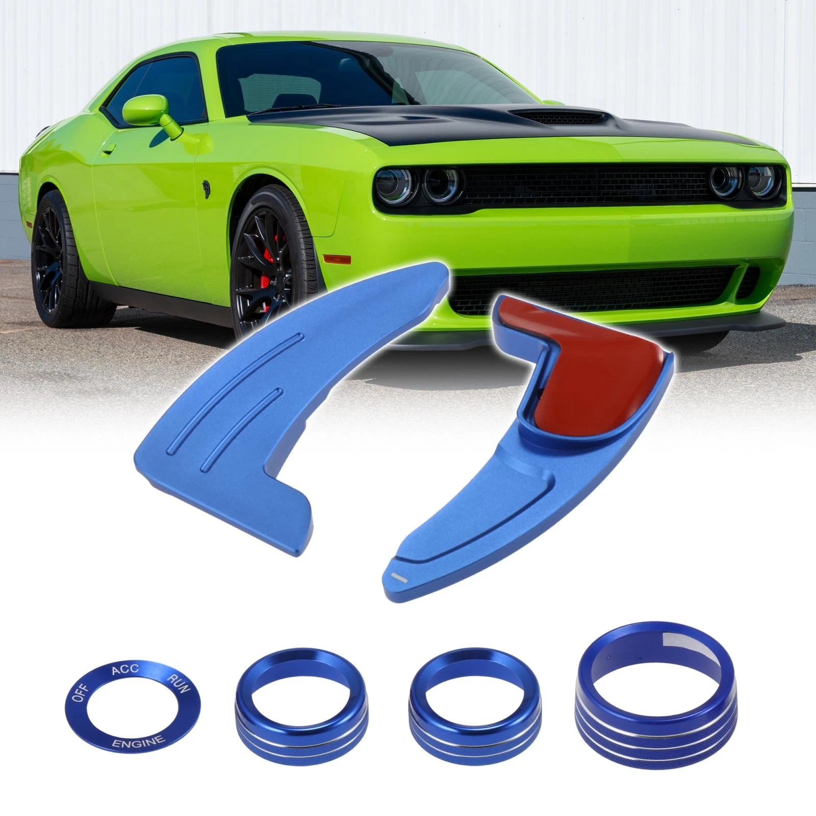 Steering Wheel Shift Paddle Extension Trim Set for Dodge Charger Challenger (2015–2023)