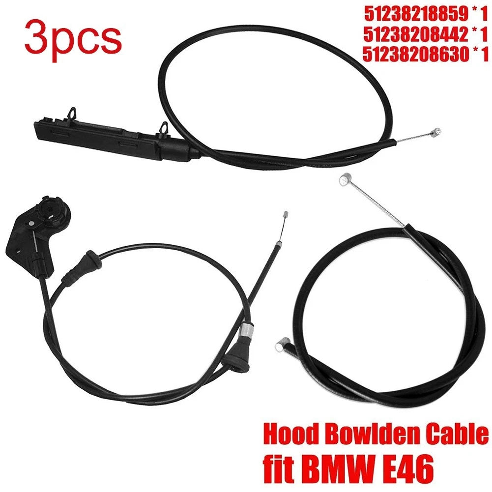 3X Engine Hood Release Cable for BMW E46 (2000–2006) OEM Numbers