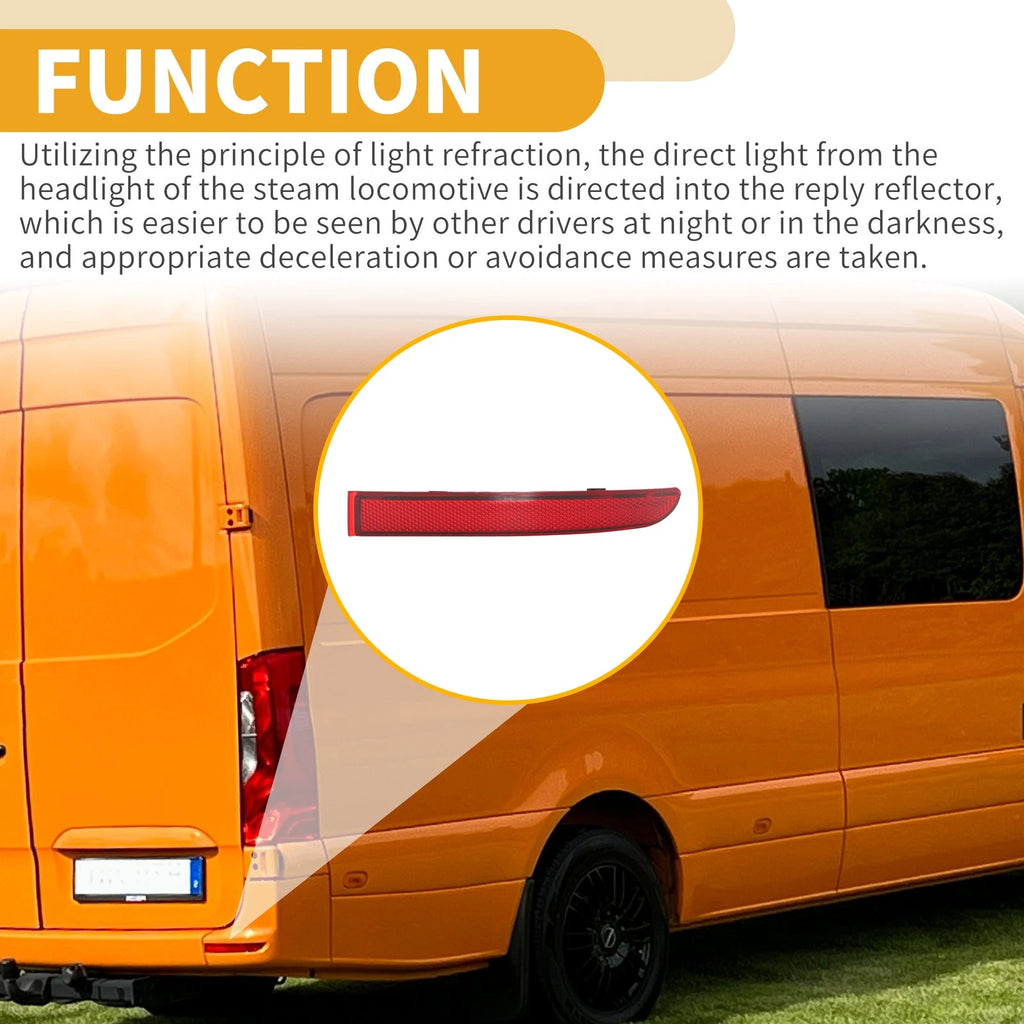 Rear Right Bumper Reflector Replacement for Mercedes Sprinter 1500 (2019–2022)