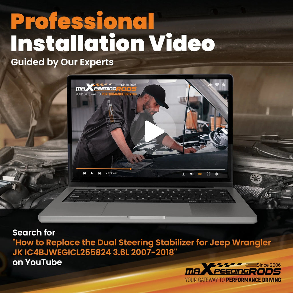 Dual Steering Stabilizer for Jeep Wrangler JK (2007–2017) Front 2-8"