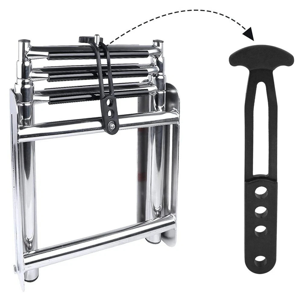 Rubber Telescoping Ladder Strap for Boats (Fits 2-Step, 3-Step, 4-Step)