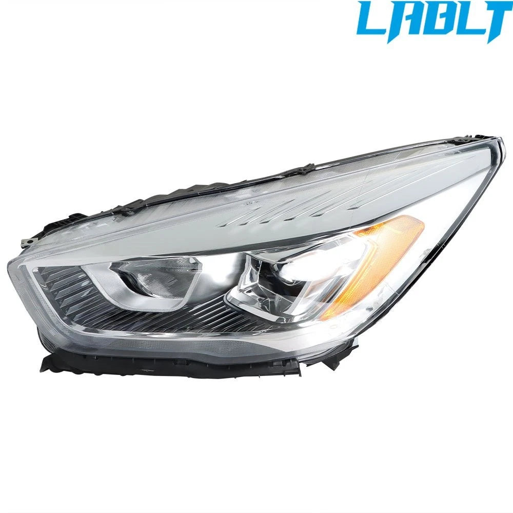 Left Side Chrome Halogen LED DRL Headlight Assembly for Ford Escape (2017–2019)