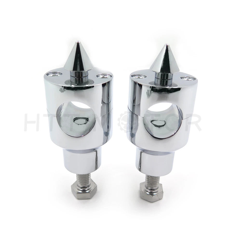 1" Chrome Handlebar Risers Mounting Clamp for Motorcycle (Custom)