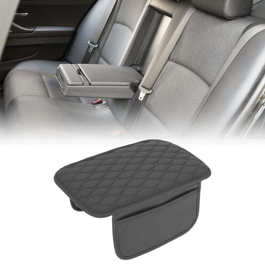 Armrest Pad with Storage for Car (11.81"x8.26", Grey)